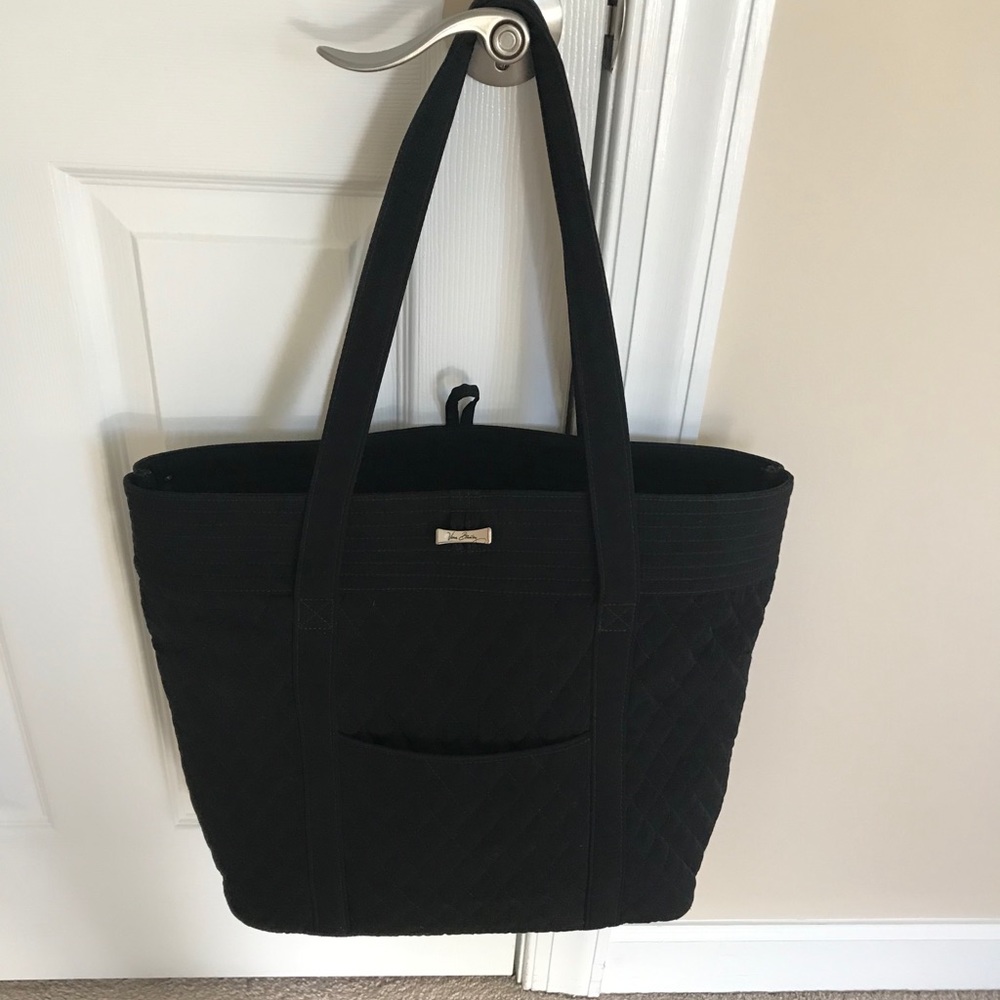 Very Bradley Quilted Tote In Black